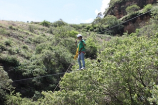Puente tibetano en Malinalco